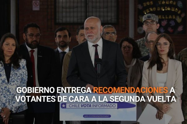 <p>Elecciones 2025 | Gobierno entrega recomendaciones a votantes de cara a la segunda vuelta</p>