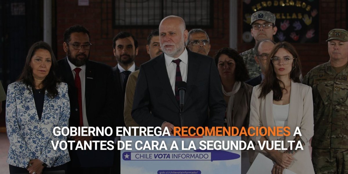 <p>Elecciones 2025 | Gobierno entrega recomendaciones a votantes de cara a la segunda vuelta</p>