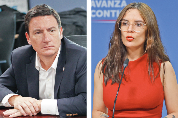 Arturo Squella, presidente del Partido Republicano. Camila Vallejo, ministra vocera de Gobierno. Fotos: Aton