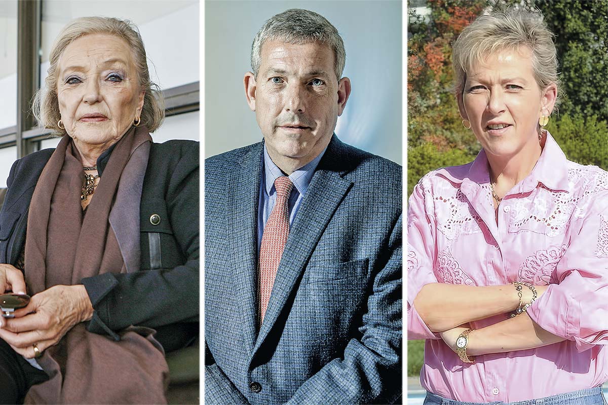 <p>Liliana Solari Falabella, Carlos Heller Solari y Andrea Heller Solari. Fotos: Verónica Ortíz y Archivo</p>