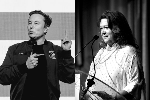 <p>Elon Musk y Gina Rinehart.</p>