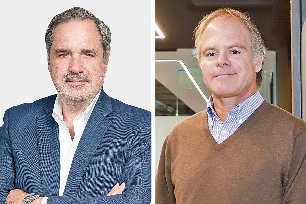 <p>Alejandro Montero, socio de Toesca. Andrés Echeverría, socio principal de Frontal Trust.</p>