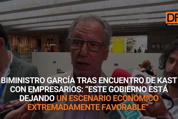 <p>Ahora en DF | Biministro García tras encuentro de Kast con empresarios: “Este gobierno esta dejando un escenario económico extremadamente favorable”</p>