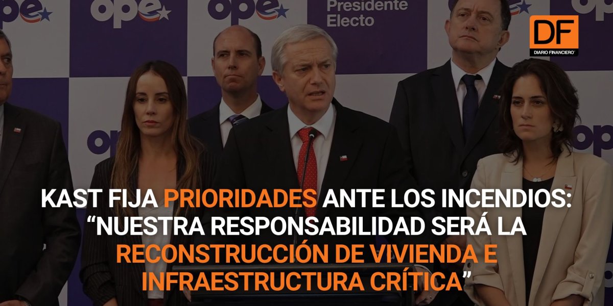 <p>Ahora en DF | Kast fija prioridades ante los incendios: “Nuestra responsabilidad será la reconstrucción de vivienda e infraestructura crítica”</p>