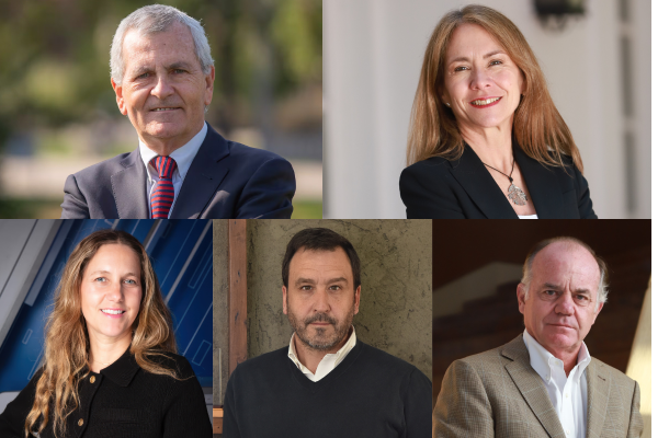 <p>Alfredo Echavarría (CChC), Susana Jiménez (CPC), Rosario Navarro (Sofofa), Juan Pablo Swett (Multigremial Nacional) y Antonio Walker (SNA).</p>