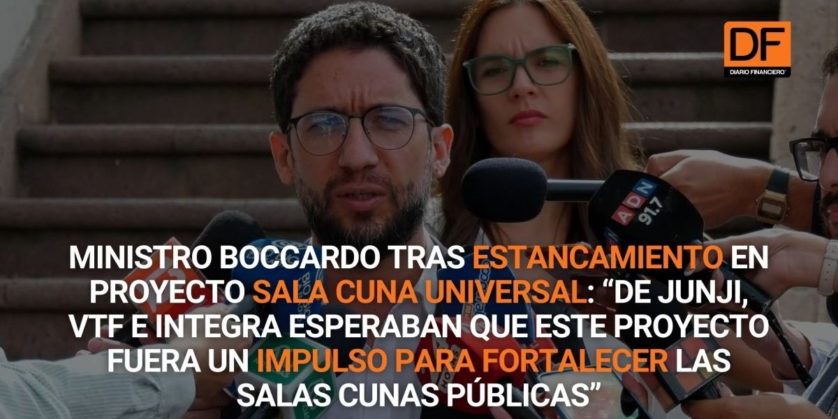 <p>Ahora en DF | Ministro Boccardo tras estancamiento en proyecto sala cuna universal: “De Junji, VTF e Integra esperaban que este proyecto fuera un impulso para fortalecer las salas cunas públicas”</p>