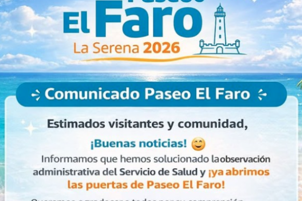 <p>Seremi de Salud echa pie atrás y en menos de 24 horas se revierte clausura de tradicional Paseo El Faro de la Serena</p>