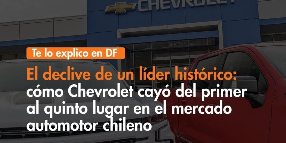 <p>Te lo explico en DF | Cómo Chevrolet cayó del primer al quinto lugar en el mercado automotor chileno</p>