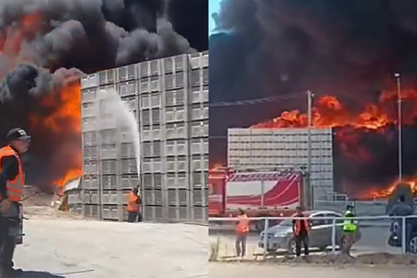 <p>Incendio de proporciones obliga a evacuar instalaciones de Verfrut en Las Cabras</p>