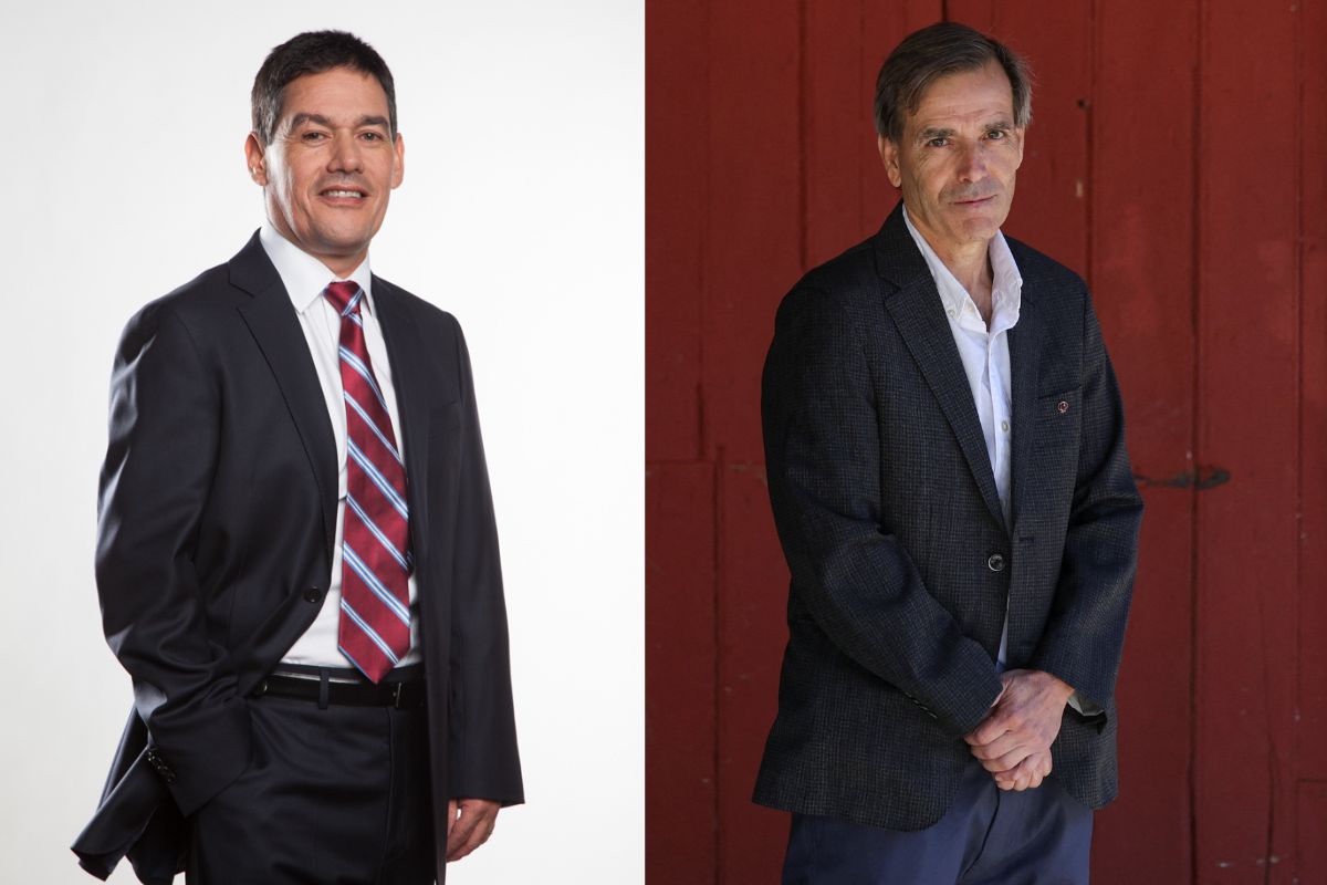 <p>El exvicepresidente de operaciones, Mauricio Barraza, y exgerente general de El Teniente, Claudio Sougarret.</p>