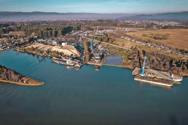 <p>Portuaria Corral instala domo de US$ 3,5 millones para mitigar impactos ambientales en operaciones del terminal</p>