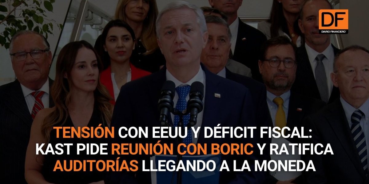 <p>Ahora en DF | Tensión con EEUU y déficit fiscal: Kast pide reunión con Boric y ratifica auditorías llegando a La Moneda</p>