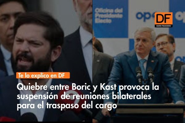 <p>Te lo explico en DF | Quiebre entre Boric y Kast provoca la suspensión de reuniones bilaterales para el traspaso del cargo</p>