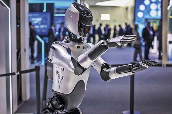 <p>Robot humanoide de ZTE. Fotos: Bloomberg</p>