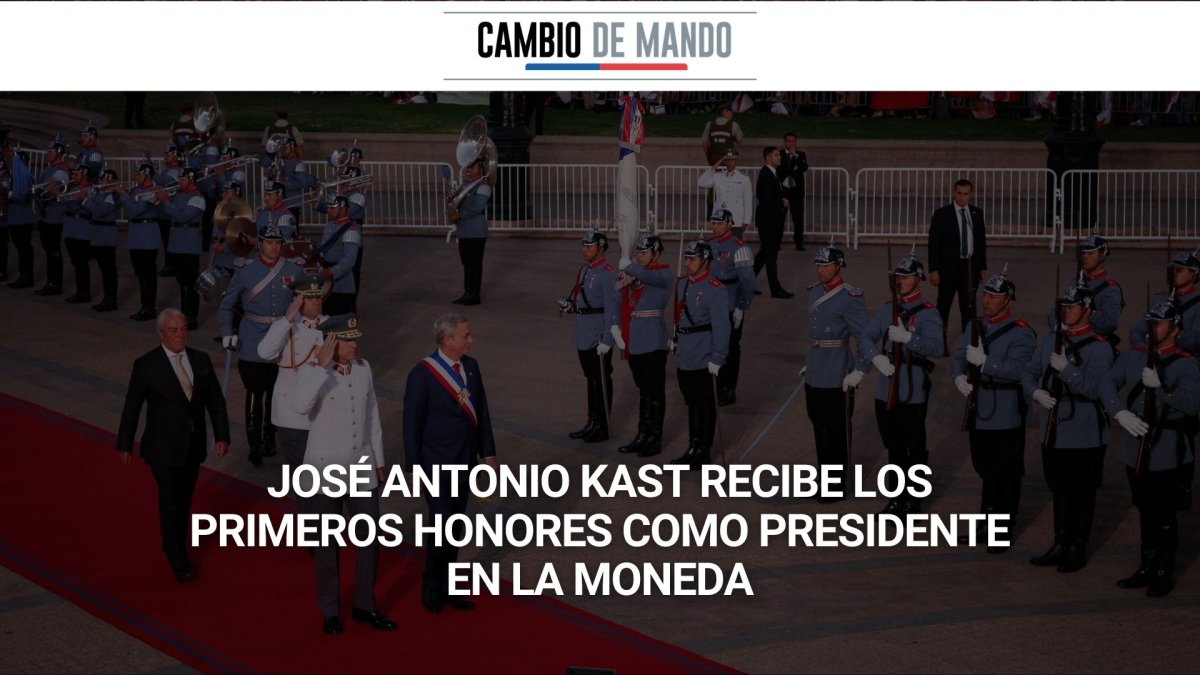 <p>Cambio de mando | José Antonio Kast recibe los primeros honores como Presidente en La Moneda</p>