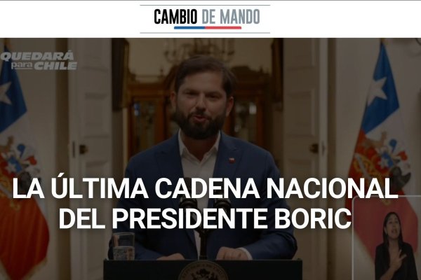 <p>Cambio de mando | Presidente Boric realiza su última cadena nacional</p>