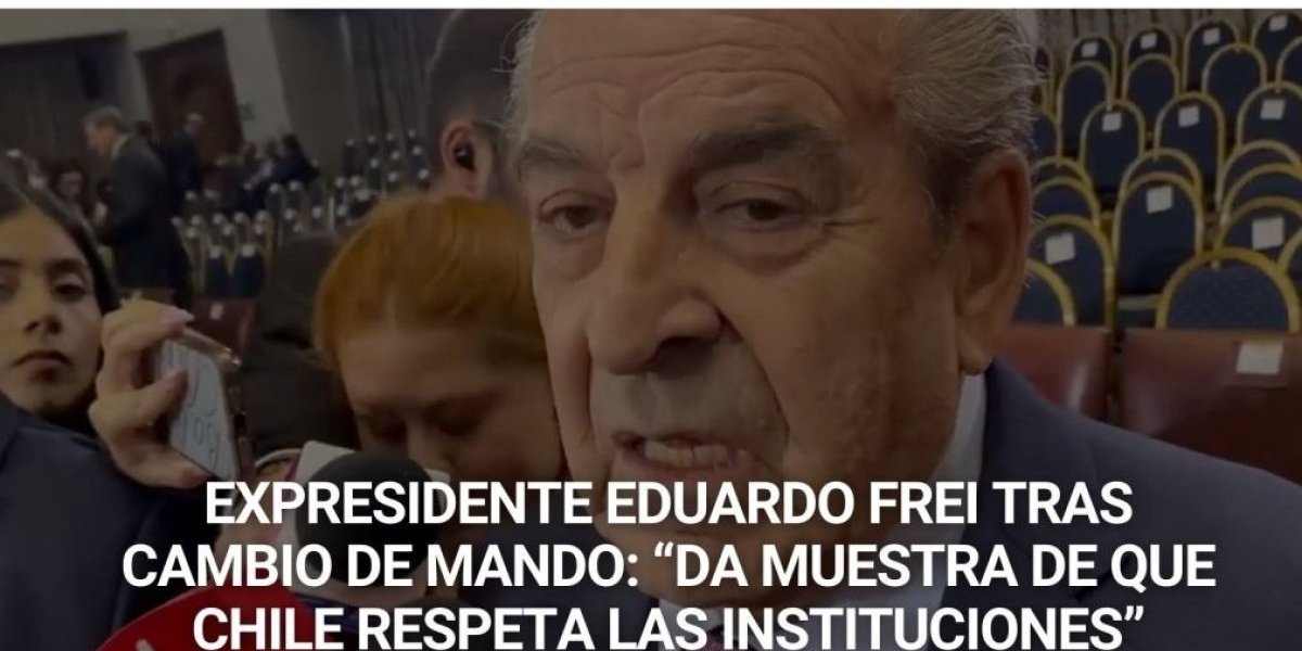 <p>Expresidente Frei tras cambio de mando: “Da muestra de que Chile respeta las instituciones”</p>