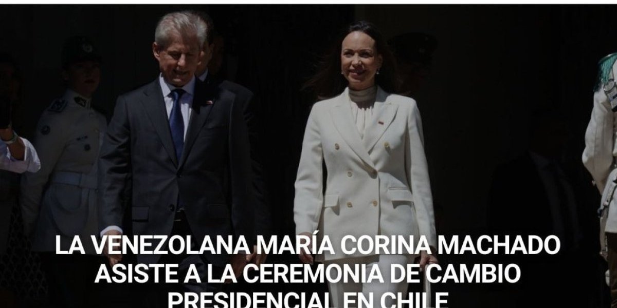<p>Ahora en DF SUD | La venezolana María Corina Machado asiste a la ceremonia de cambio presidencial en Chile</p>