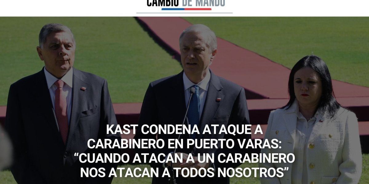 <p>Cambio de mando | Kast condena ataque a carabinero en Puerto Varas: “Cuando atacan a un carabinero nos atacan a todos nosotros”</p>
