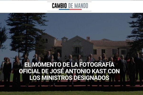 <p>Cambio de mando | El momento de la fotografía oficial de José Antonio Kast con sus ministros designados</p>