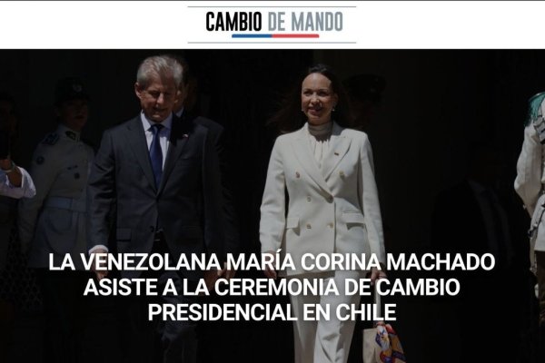 <p>Ahora en DF SUD | La venezolana María Corina Machado asiste a la ceremonia de cambio presidencial en Chile</p>
