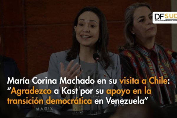<p>Ahora en DF SUD | María Corina Machado en su visita a Chile: “Agradezco a Kast por su apoyo en la transición democrática en Venezuela”</p>