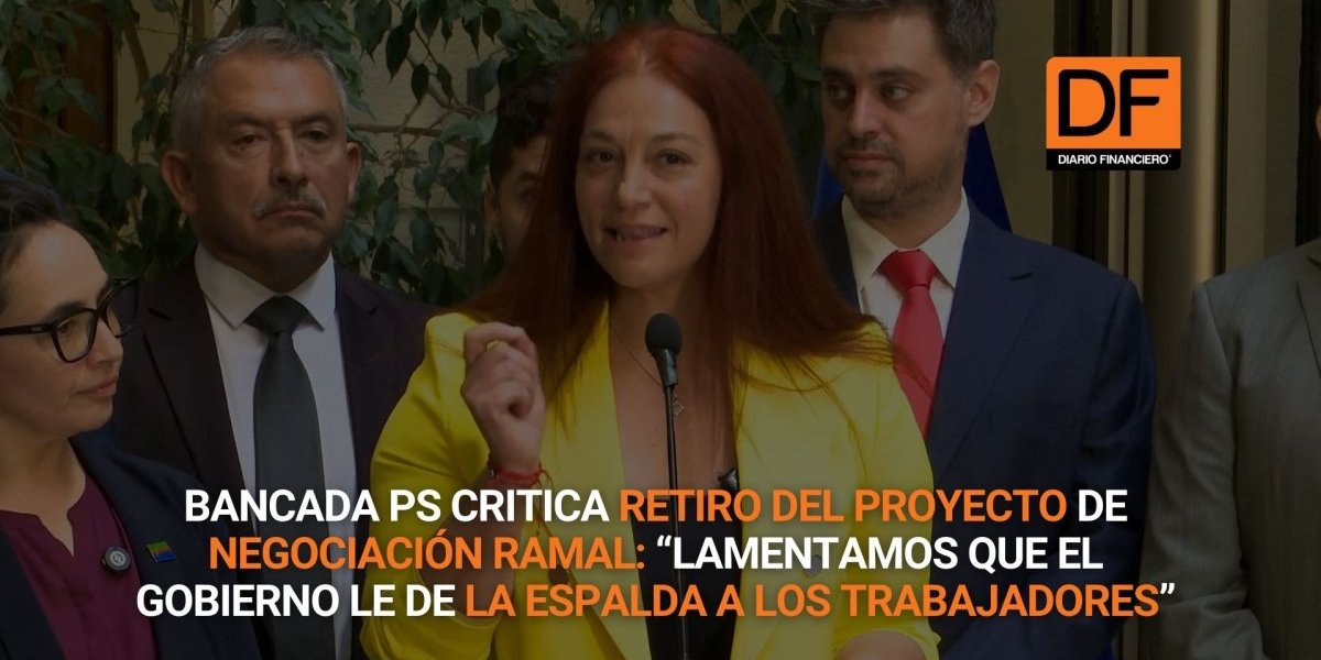 <p>Ahora en DF | Bancada PS critica retiro del proyecto de negociación ramal: “Lamentamos que el Gobierno le dé la espalda a los trabajadores”</p>