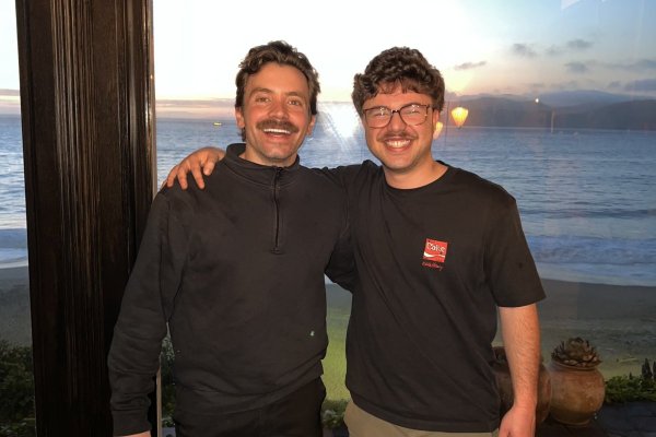 <p>El fundador de Vercel Guillermo Rauch con Gadi Borovich</p>