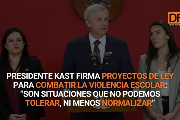 <p>Ahora en DF | Presidente Kast firma proyectos de ley para combatir la violencia escolar: “Son situaciones que no podemos tolerar, ni menos normalizar”</p>