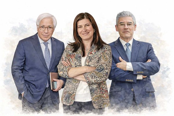 <p>Joaquín Cortez, Catherine Tornel, Mario Farren. Imagen creada con IA</p>