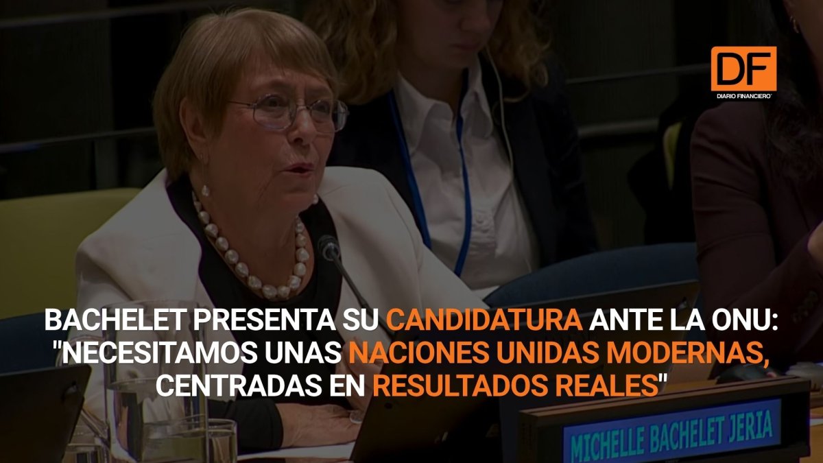 <p>Ahora en DF | Bachelet presenta su candidatura ante la ONU: "Necesitamos unas naciones unidas modernas, centradas en resultados reales"</p>