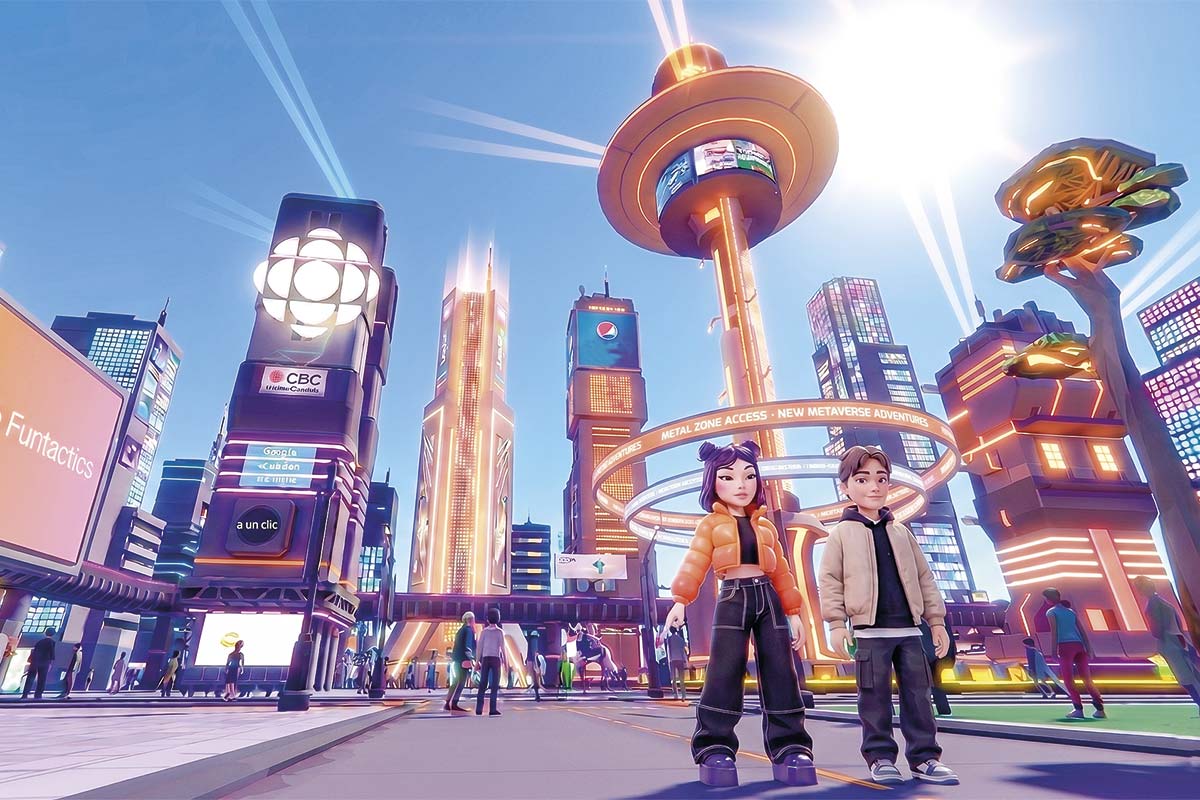 <p>Visualización digital del metaverso móvil de Fan Tactics.</p>