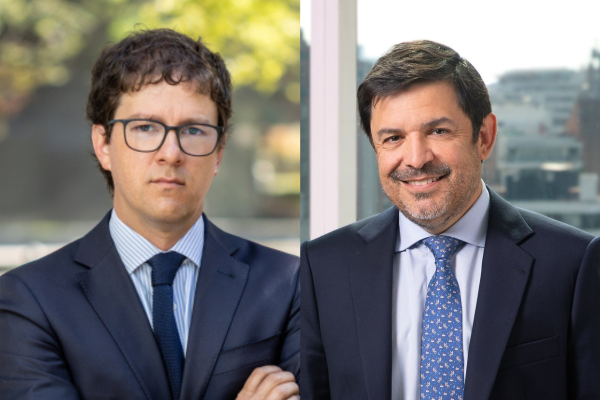 Fernando Barros Vial, socio de BSVV, y Luis Felipe Merino, quien se mantendrá como socio responsable de la oficina de Garrigues en Chile.