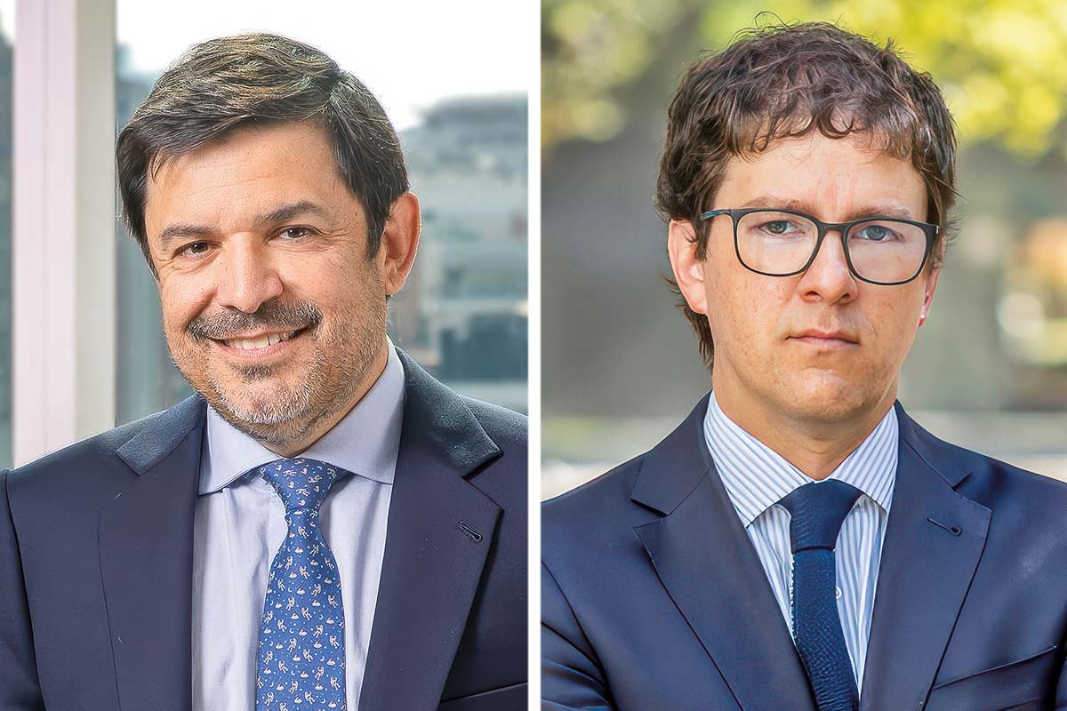 <p>Luis Felipe Merino, quien se mantendrá como socio responsable de la oficina de Garrigues en Chile y Fernando Barros Vial, socio de BSVV,</p>
