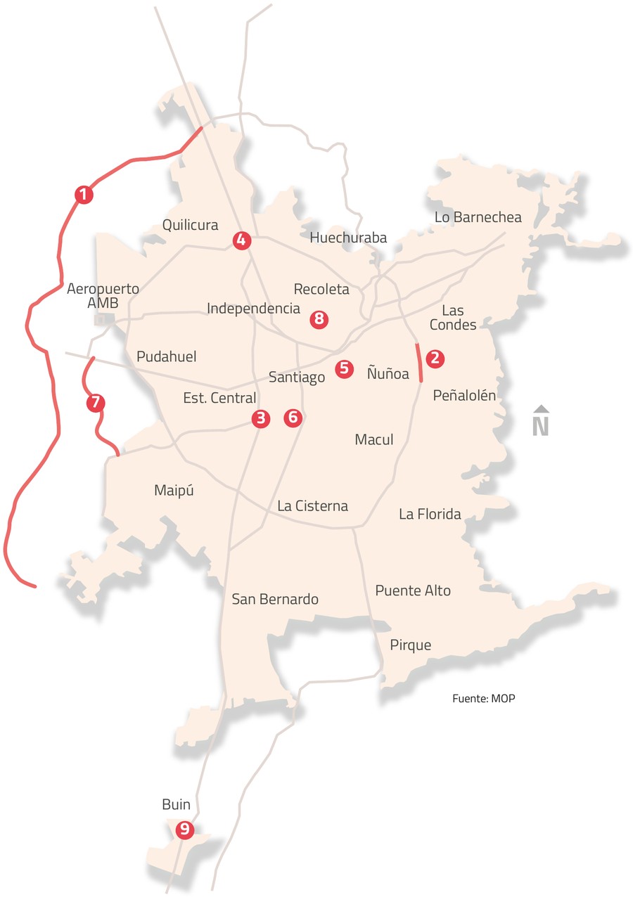 Mapa de la Región Metropolitana