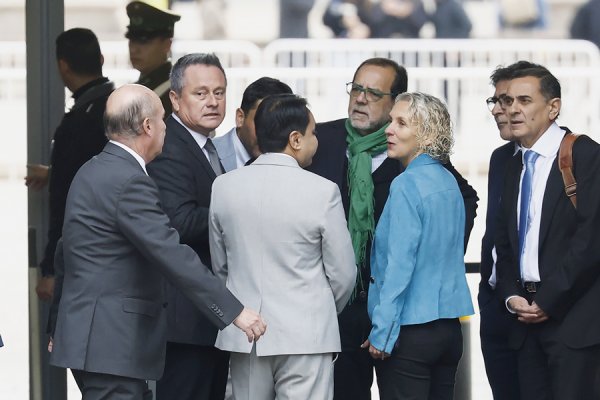 <p>Álvaro Ortiz por la DC y Jorge Díaz por el FRVS lideraron el grupo de oposición. Foto: Aton.</p>