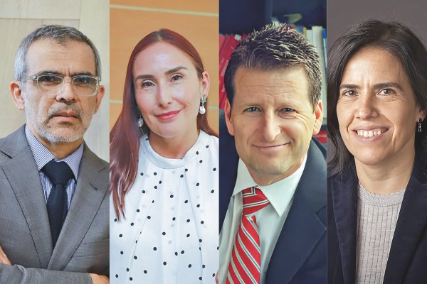 Luis Cordero, exministro y profesor asociado Facultad de Derecho U. de Chile. Paulina Riquelme, socia de eelaw. Patricio Leyton, profesor asistente Facultad de Derecho de la U. de Chile. Dominique Hervé, profesora titular Facultad de Derecho U. Diego Portales. Fotos: Jonathan Duran y Archivo.