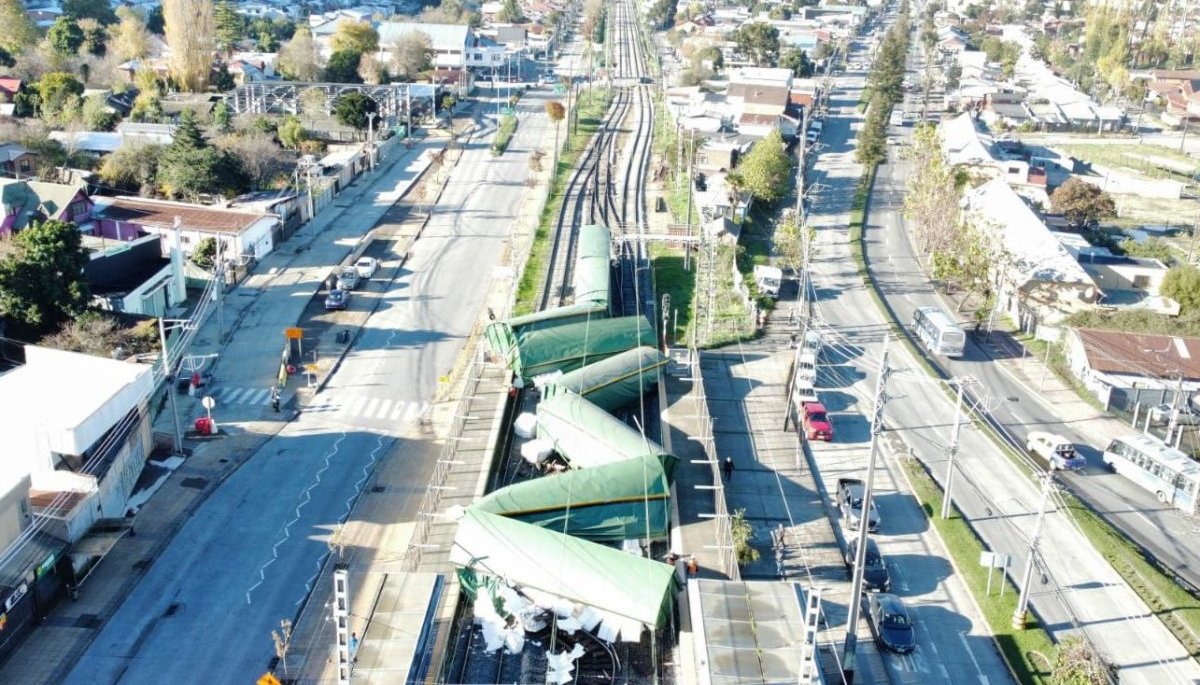 Tren de carga de Fepasa, que transportaba celulosa con destino a un puerto del Biobío, sufrió un descarrilamiento a la altura de Chiguayante