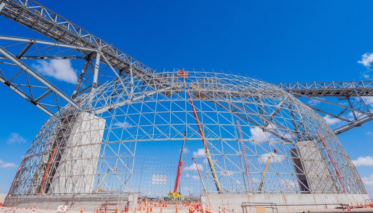 Avanza construcción del domo de Nueva Centinela: estructura tiene 66 metros de altura y supera a la cúpula del Movistar Arena en Santiago