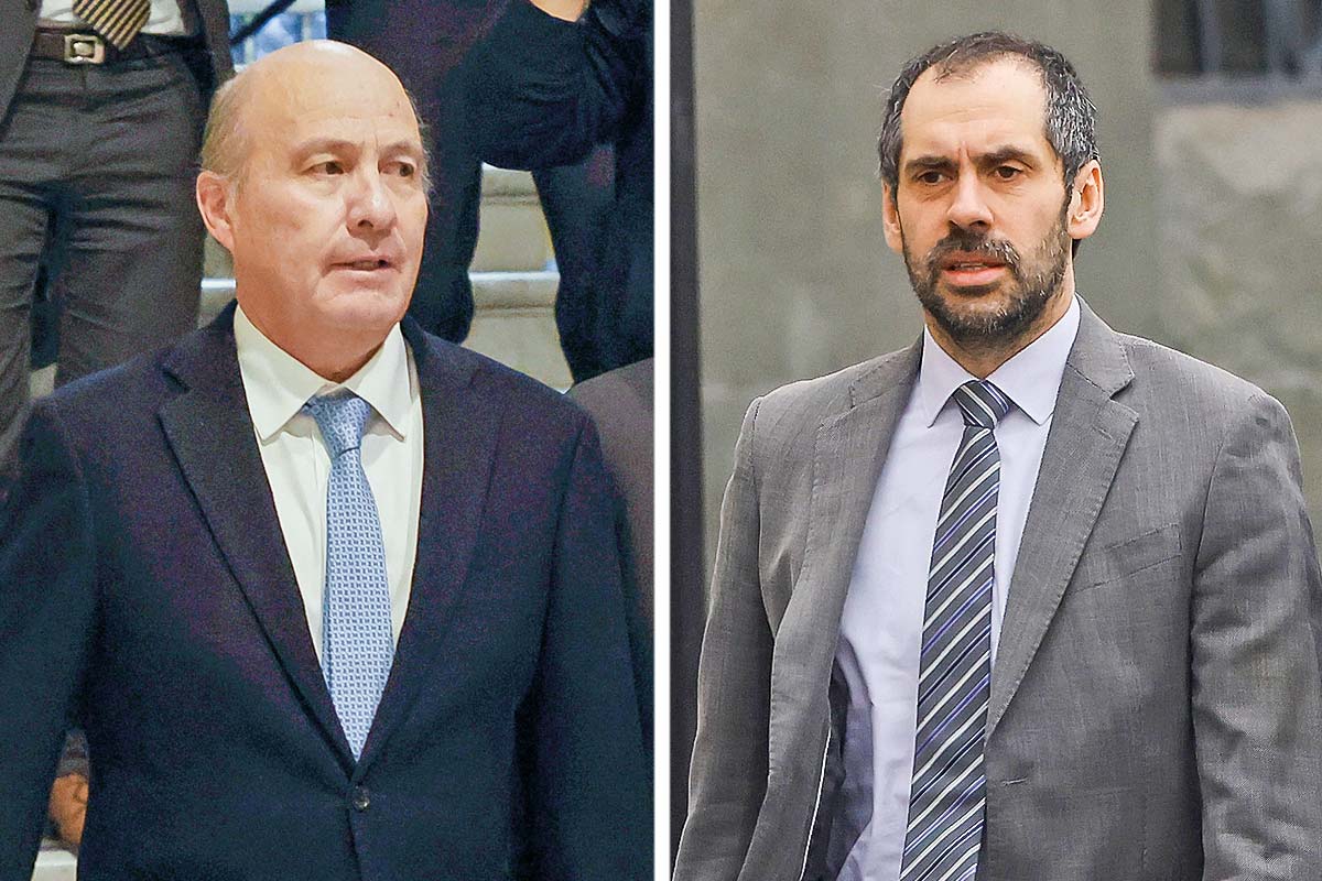 <p>El ministro de Hacienda, Jorge Quiroz, y su antecesor, Nicolás Grau. Fotos: Aton.</p>