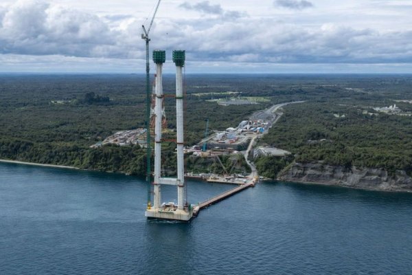 <p>Puente Chacao: Pila Norte alcanza 98% de avance y megaobra se apresta a iniciar fase de instalación de cables de suspensión</p>
