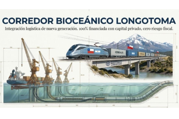 <p>Consorcio pide a Cancillería activar tratado binacional para construir túnel ferroviario entre Mendoza y Los Andes y puerto granelero en Longotoma</p>