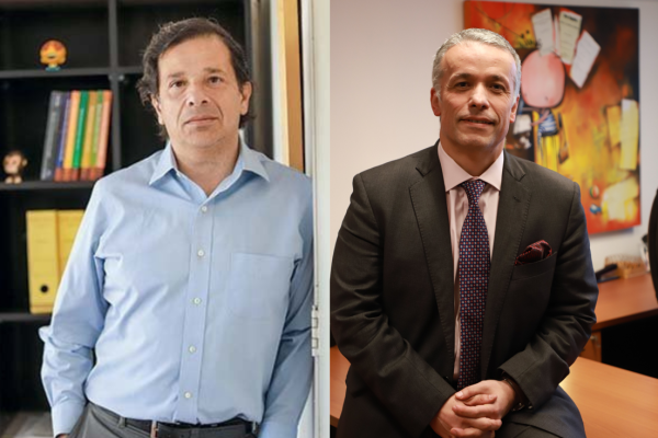 <p>Los tres candidatos: Dante Contreras, Oscar Landerretche y Alejandro Micco. Estos dos últimos pasaron a la segunda vuelta.</p>
