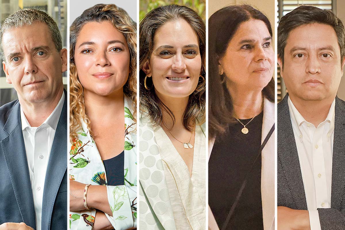 <p>Felipe Harboe, H&CO Abogados; María Jesús Wulf, ministra de Desarrollo Social y Familia; Jessica Matus, Magliona Abogados; Daniel Álvarez, acádémico de la U. de Chile; Ximena Ossandón, diputada (RN) Fotos: Julio Castro y Archivo </p>