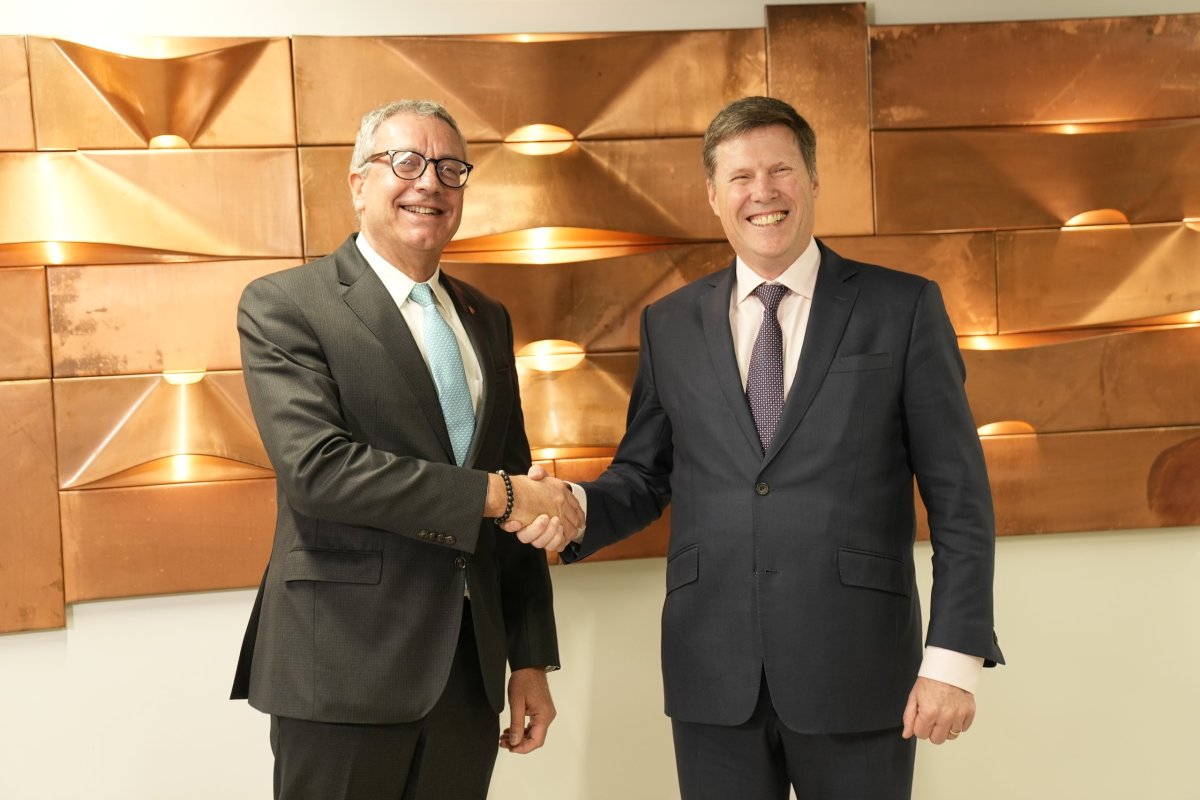 <p>Bernardo Fontaine, presidente del directorio de Codelco, y Duncan Wanblad, CEO de Anglo American.</p>