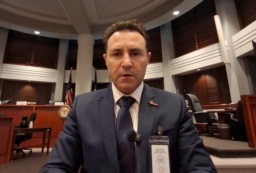<p>Rodrigo O'Ryan durante su exposición ante la USTR.</p>