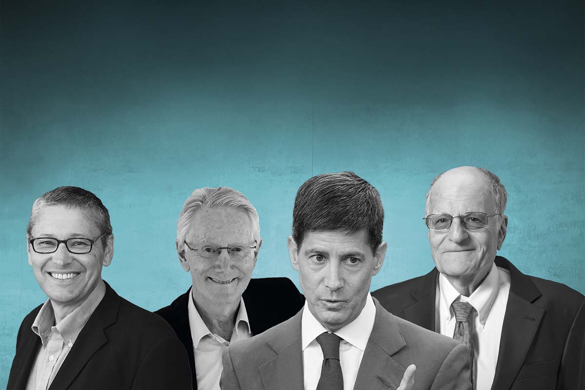 <p>Greg Mankiw, William White, Kevin Warsh y Thomas Sargent.</p>