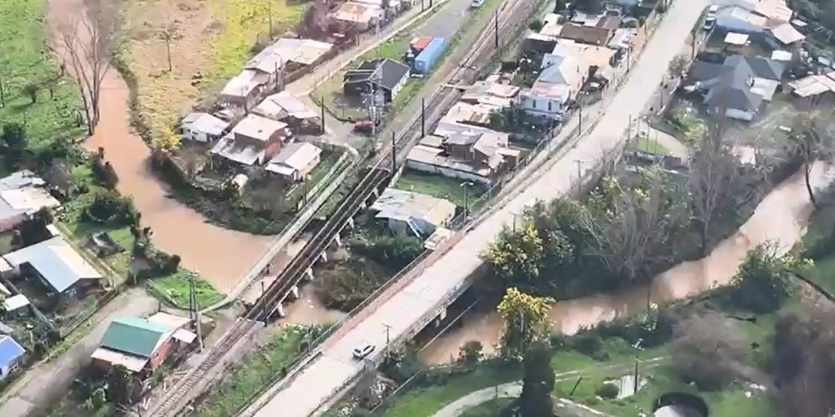 Ahora en DF | Así se ve afectado el río Biobío por aumento de caudal y las inundaciones en las comunas ribereñas