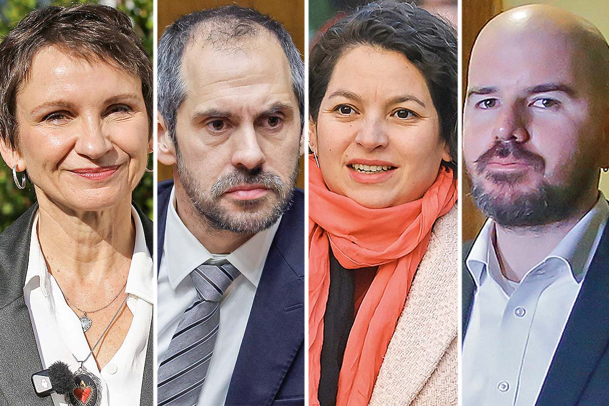 <p>CAROLINA TOHÁ, EXMINISTRA DEL INTERIOR; NICOLÁS GRAU, EXMINISTRO DE HACIENDA; JAVIERA TORO, EXMINISTRA DE DESARROLLO SOCIAL Y GIORGIO JACKSON, EXMINISTRO DESARROLLO SOCIAL. FOTOS: ATON</p>