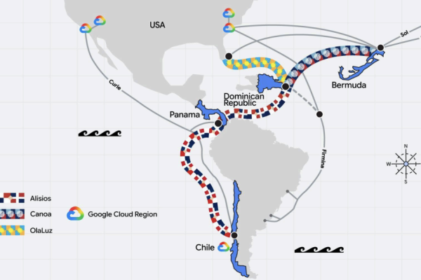 <p>El nuevo cable submarino que la gigante Google Cloud tiene entre manos instalar en Chile</p>